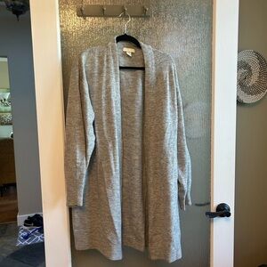 H&M Grey Long Cardigan Sweater